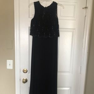 Long black gala dress